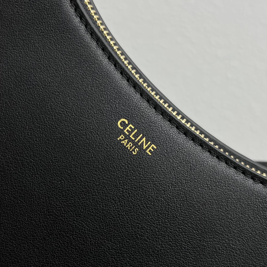 Celine Medium Ava Strap Bag In Smooth Calfskin Shoulder Bag Black 196923